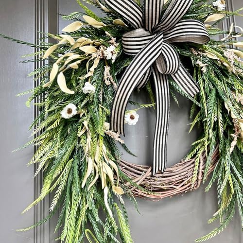 Artificial Summer Wreath with Tulips and Greenery