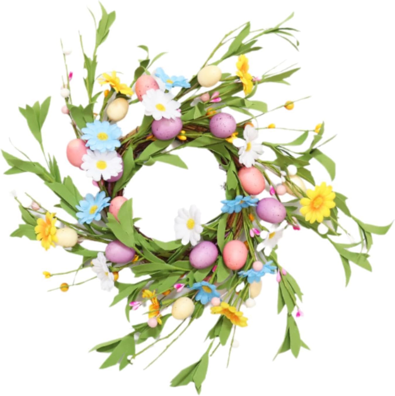 Easter Egg Wreath Display Backdrop for Front Door Garden 12 Inch