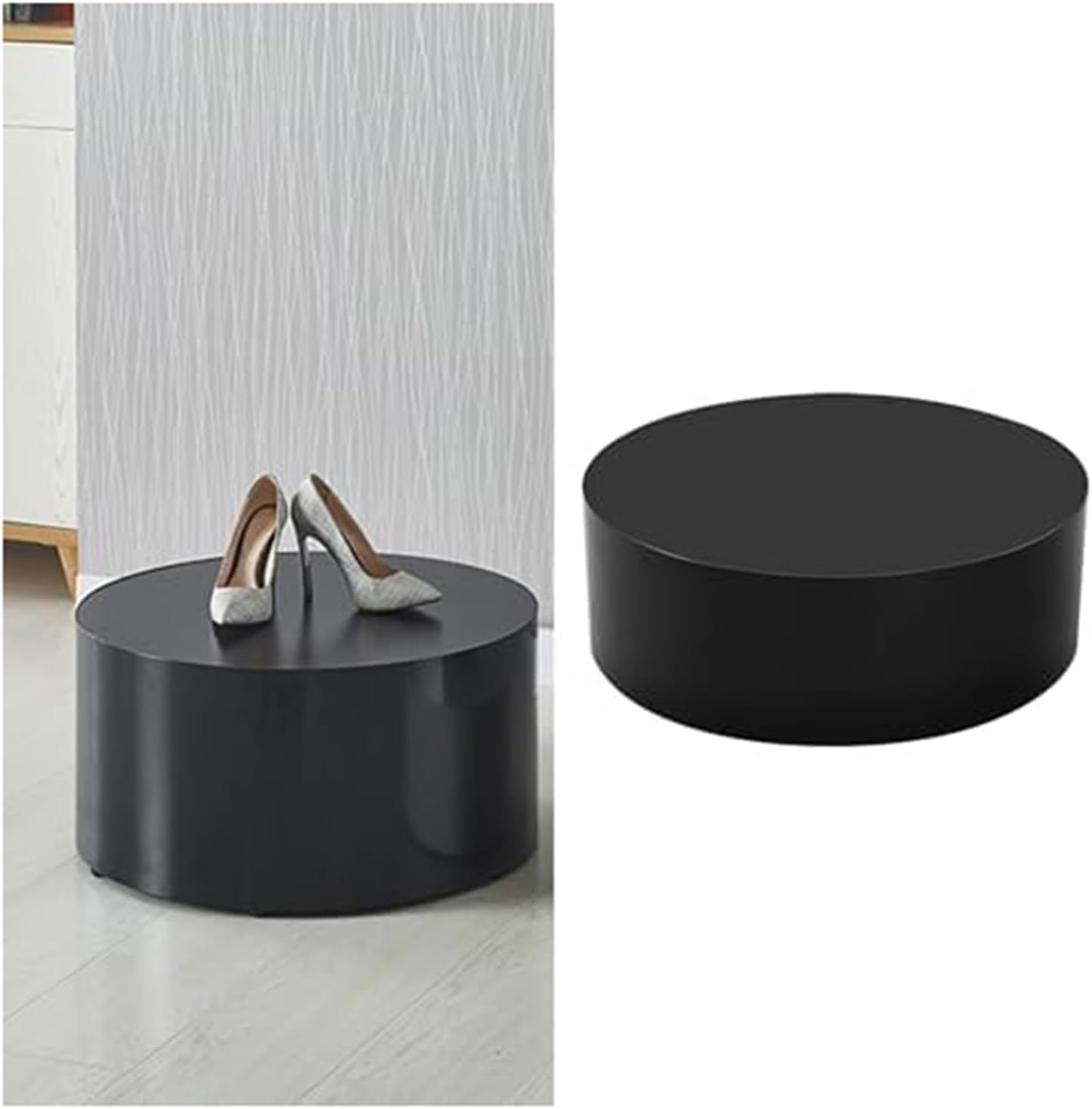 Round Wood Pedestal Display Stand for Clothing Store