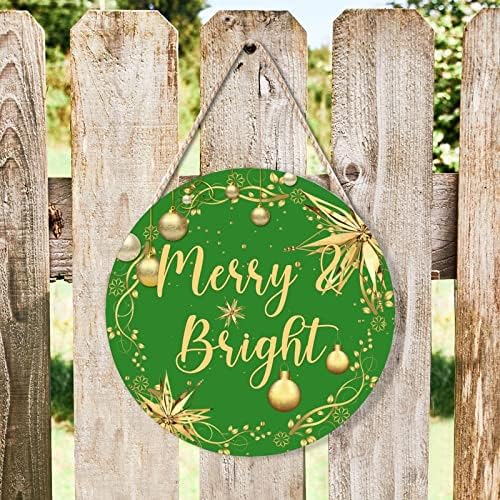 Christmas Gold Wreath Door Hanger Home Decor