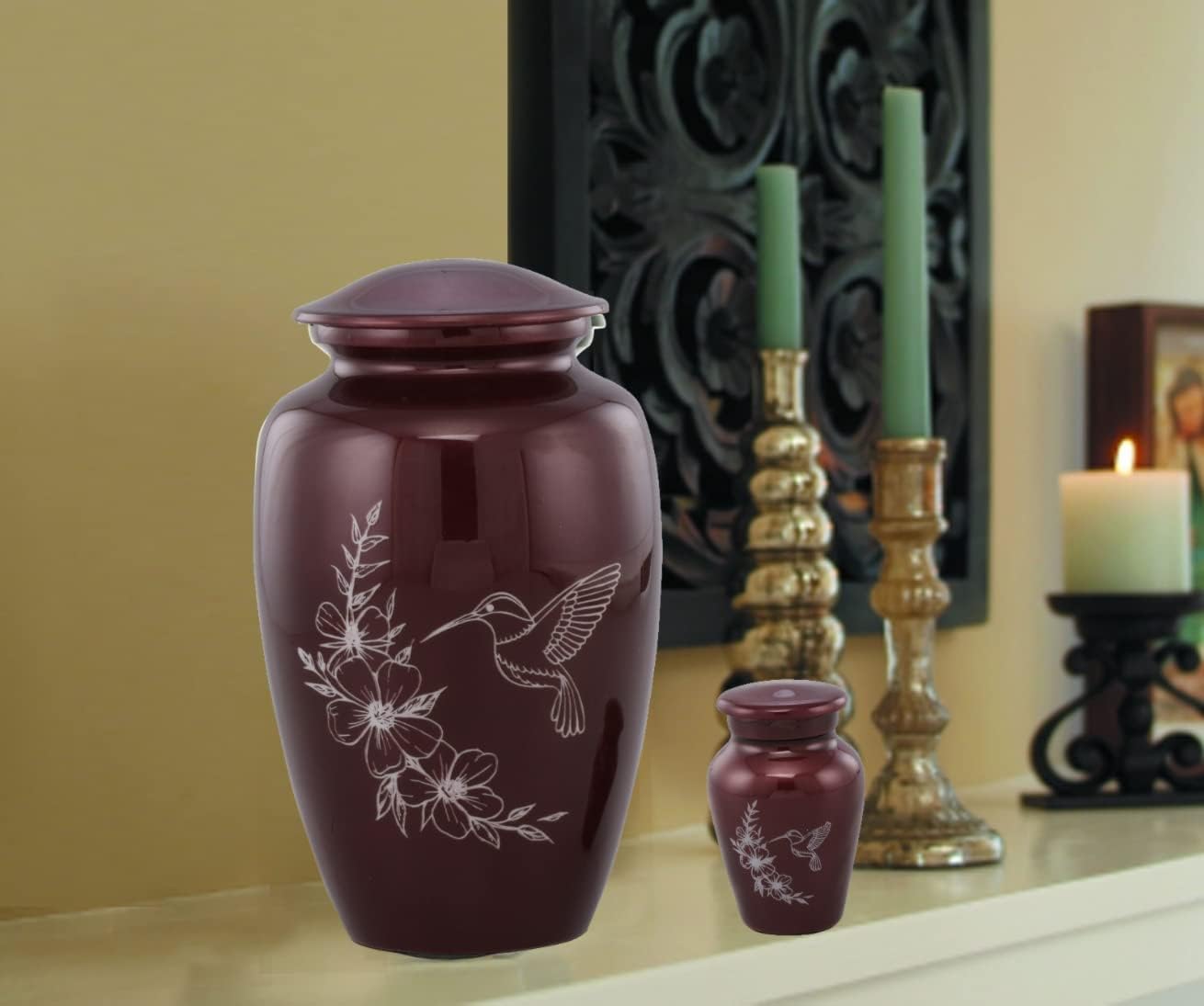 Artistic Hummingbird Cremation Urn - Handcrafted Durable Affordable