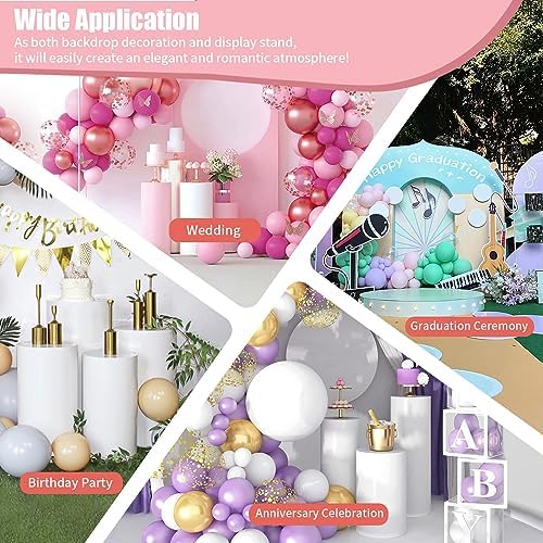 TFCFL 3Pcs Metal Round Cylinder Display Pedestal Stands