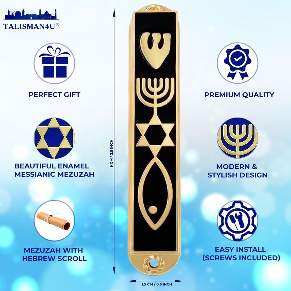 Protection Mezuzah Case with Scroll Black 35 Inch