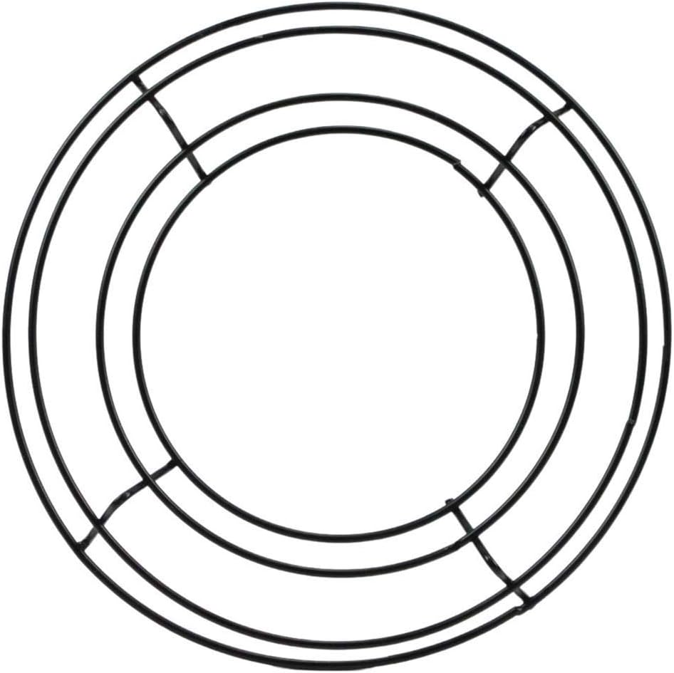 Metal Wire Wreath Frame 8 Inch Black