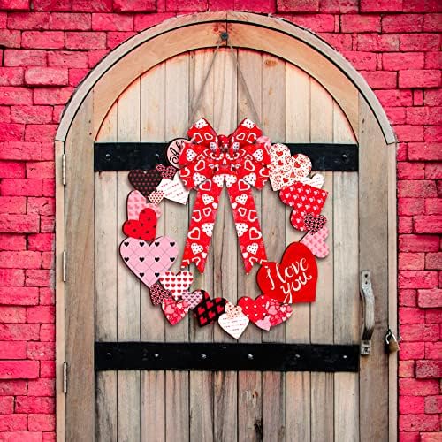 Yalikop Spring Heart Wreath Door Hanging Sign