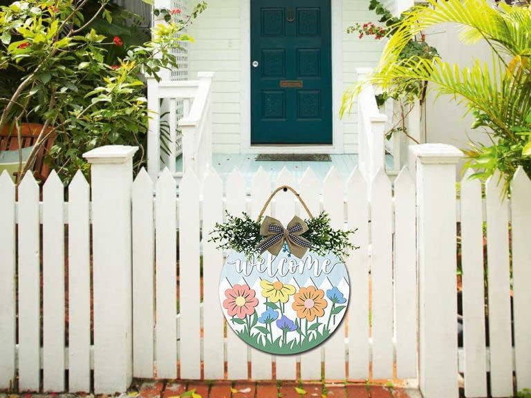 Welcome Wooden Front Door Sign 11 Inches