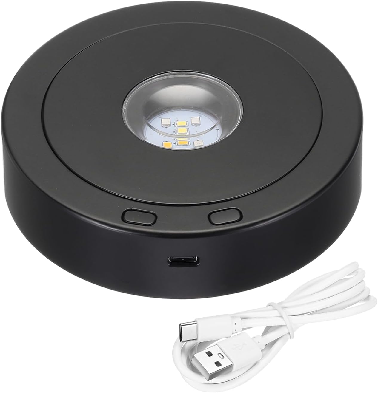 PATIKIL 45 x 35 Inch Rotating Display Stand with LED Light Base