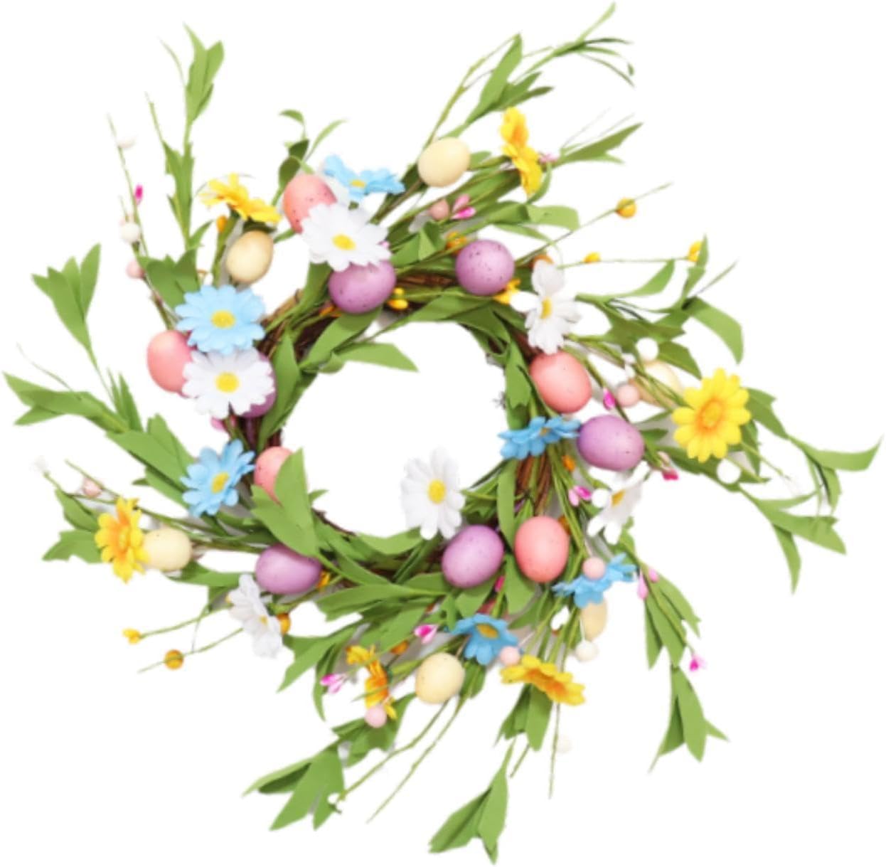 Easter Egg Wreath Display Backdrop for Front Door Garden 12 Inch