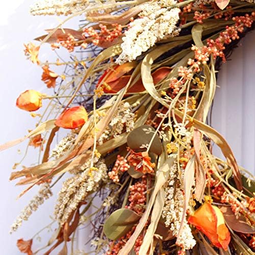 Dseap 24 Inch Fall Wreath for Front Door