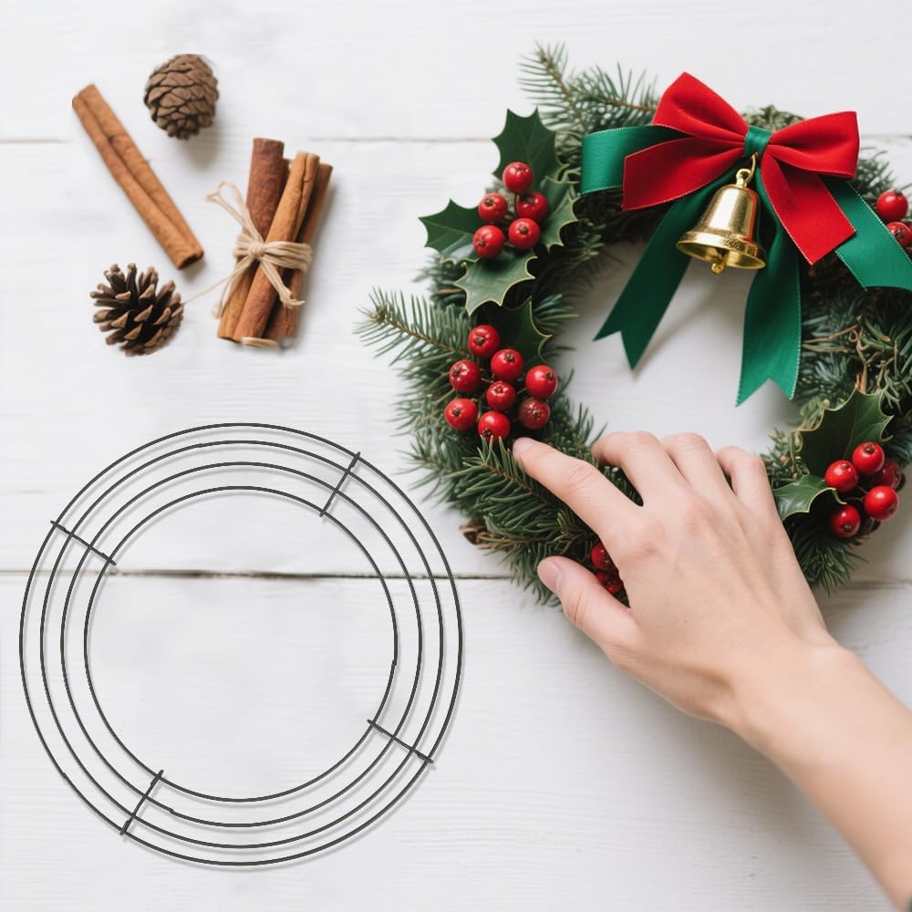 3 Pack 10 Inch Dark Green Wreath Frames