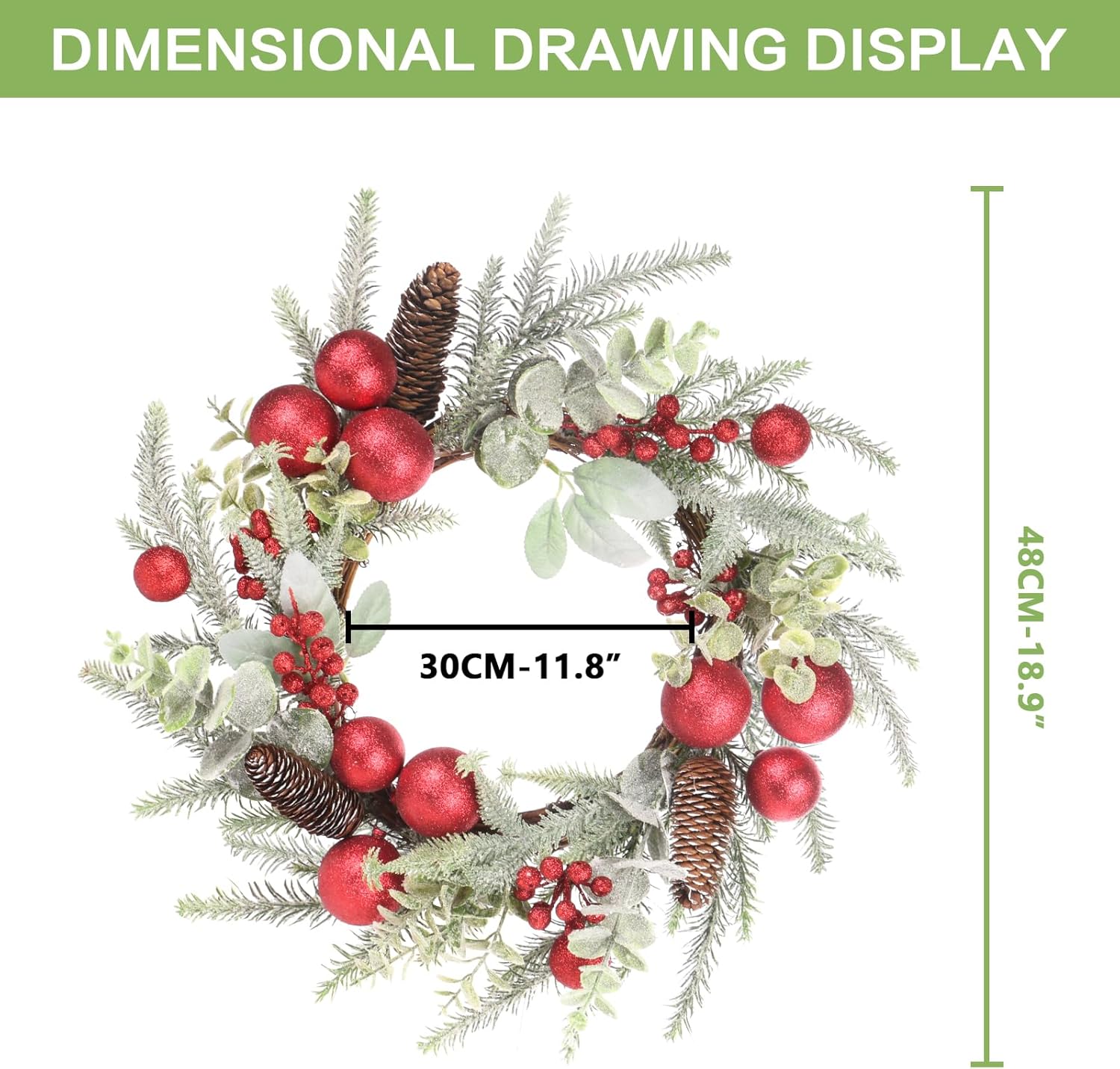 Super Holiday 20 Inch Red Christmas Wreath