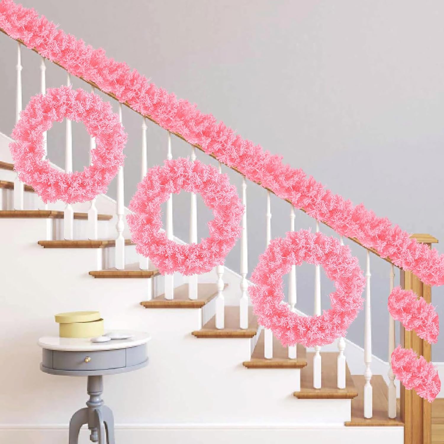 Light Pink Fir Artificial Christmas Wreath