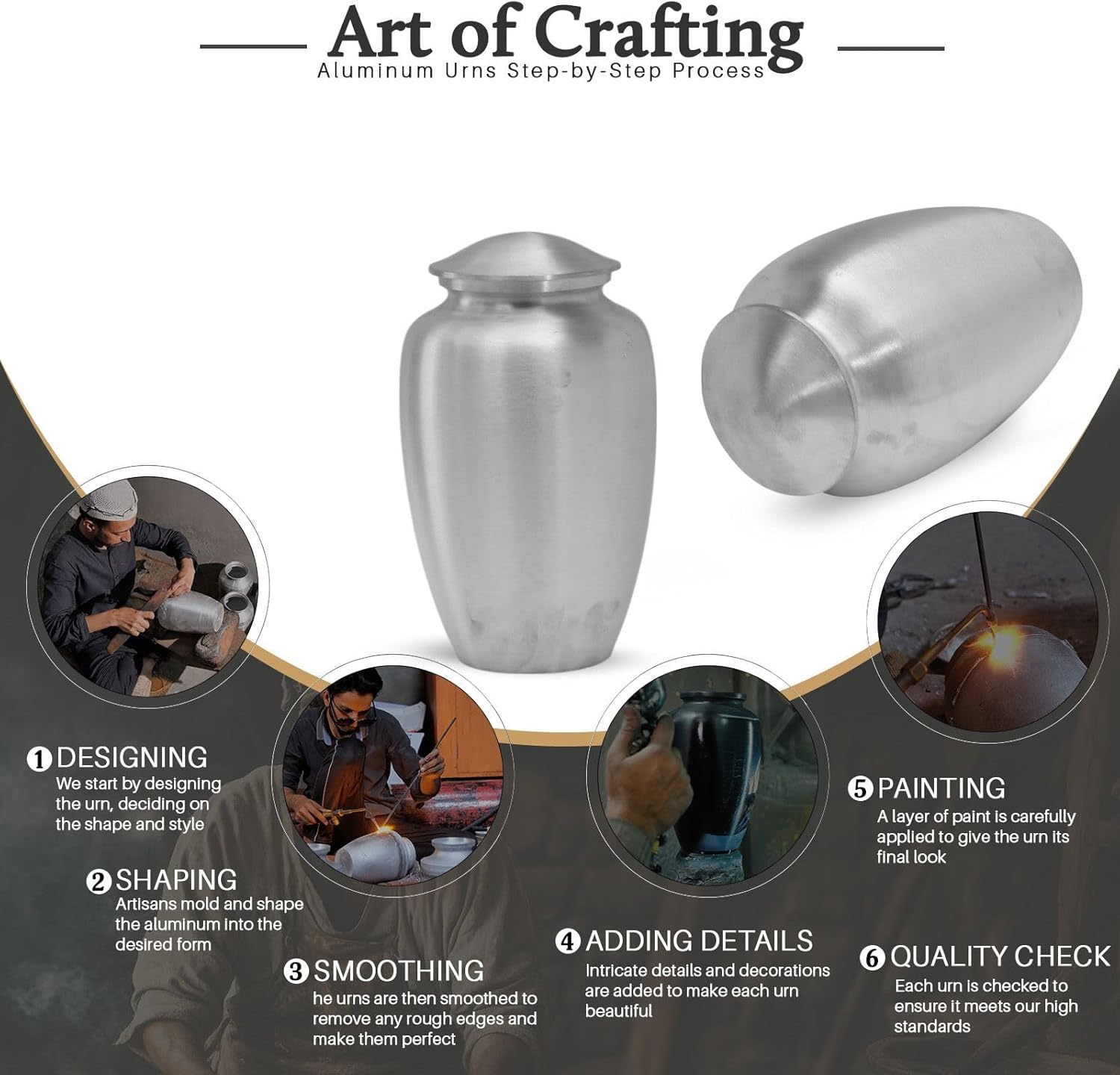 Swan Cremation Urn for Adult Ashes 10 Inch