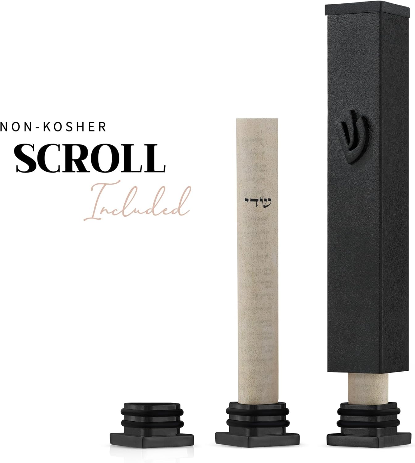 Suri Modern Mezuzah with Self-Stick Case and Scroll