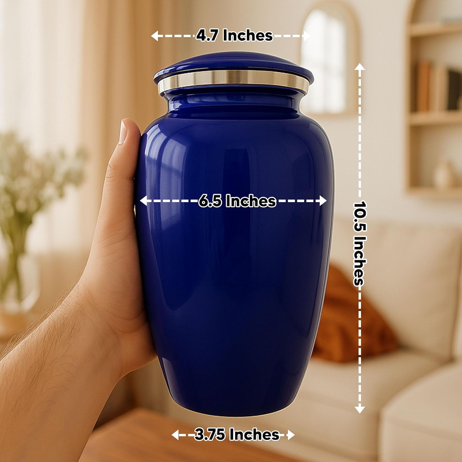 Custom Cremation Urn Metal Vessel Funny Personalized Design Purple