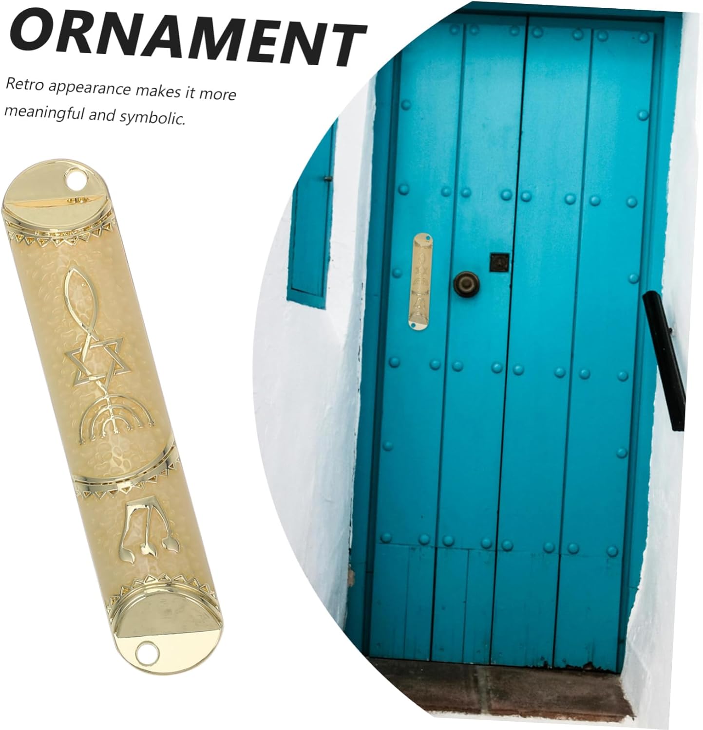 Classic Metal Mezuzah Door Blessing Decor