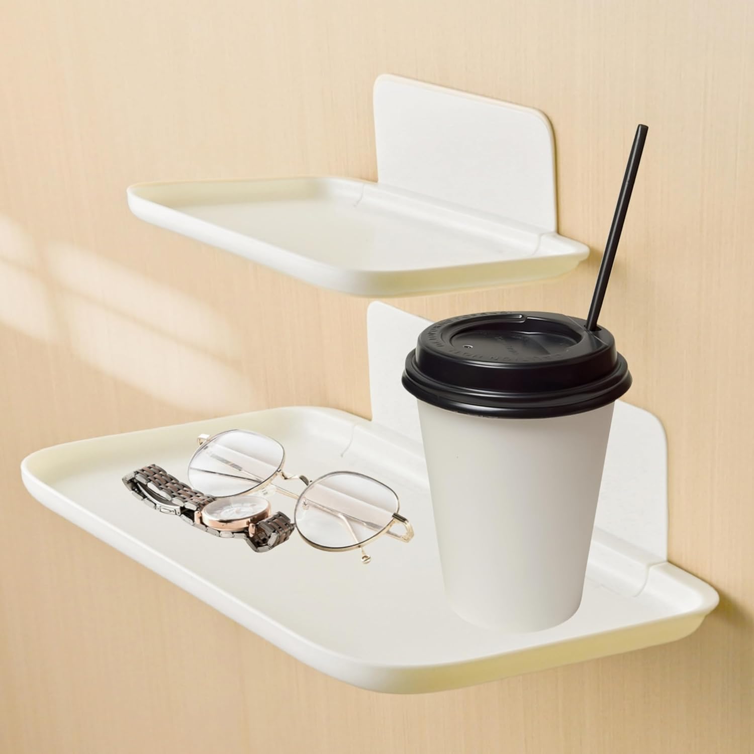 Zdesign Bedside Shelf Wall Mount Set of 2 Folding Floating Shelves