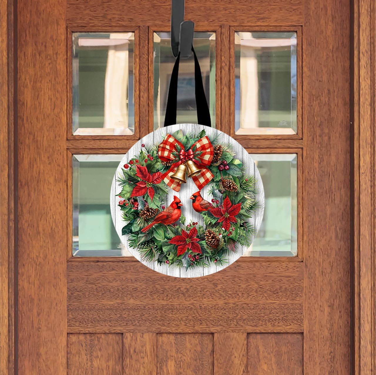 Briarwood Lane Winter Door Hanger Cardinal Wreath 16x16