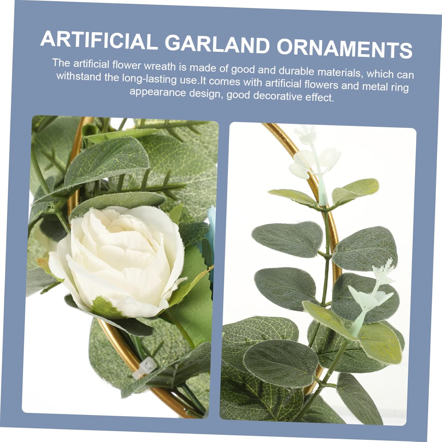 VINTORKY Artificial Front Door Wreath Hanger