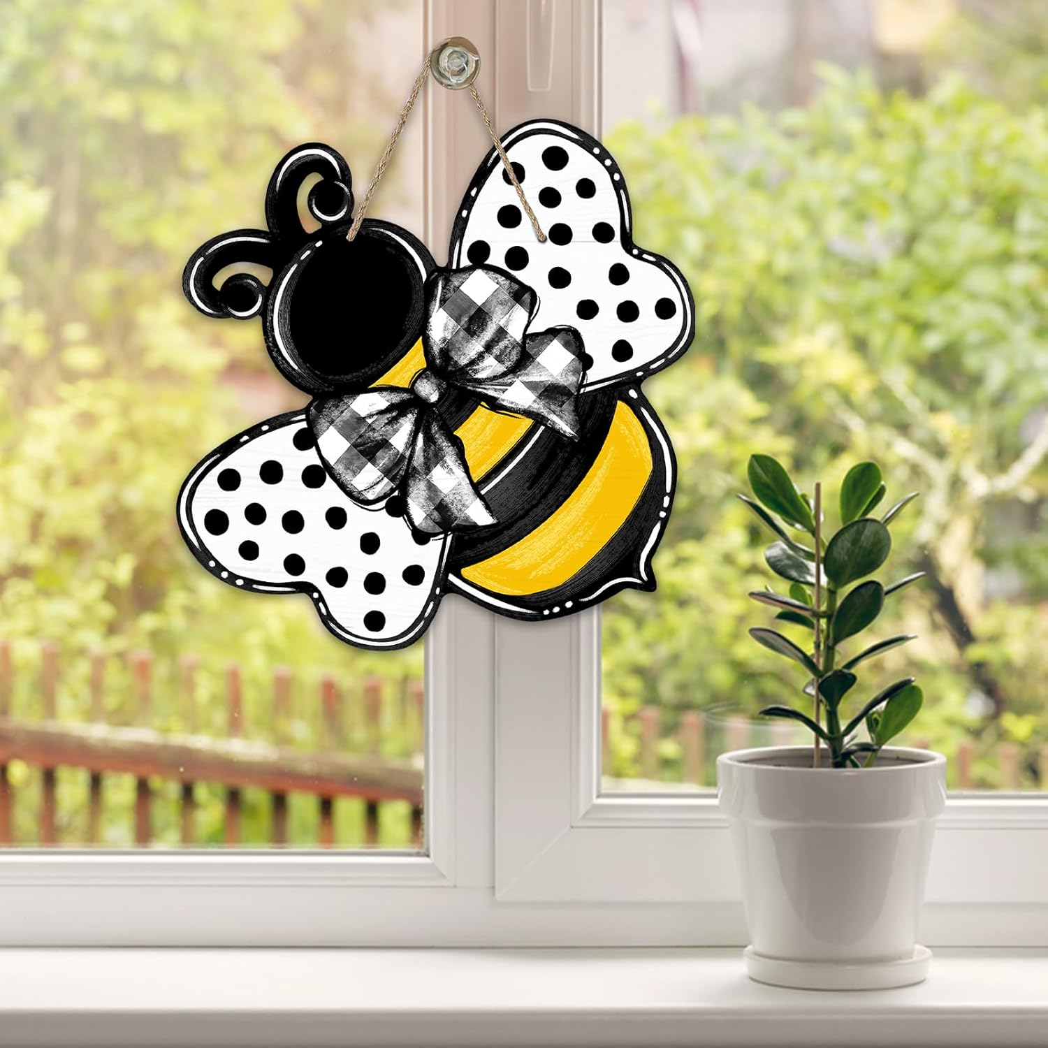 Deroro Bumble Bee Front Door Wreath Decor