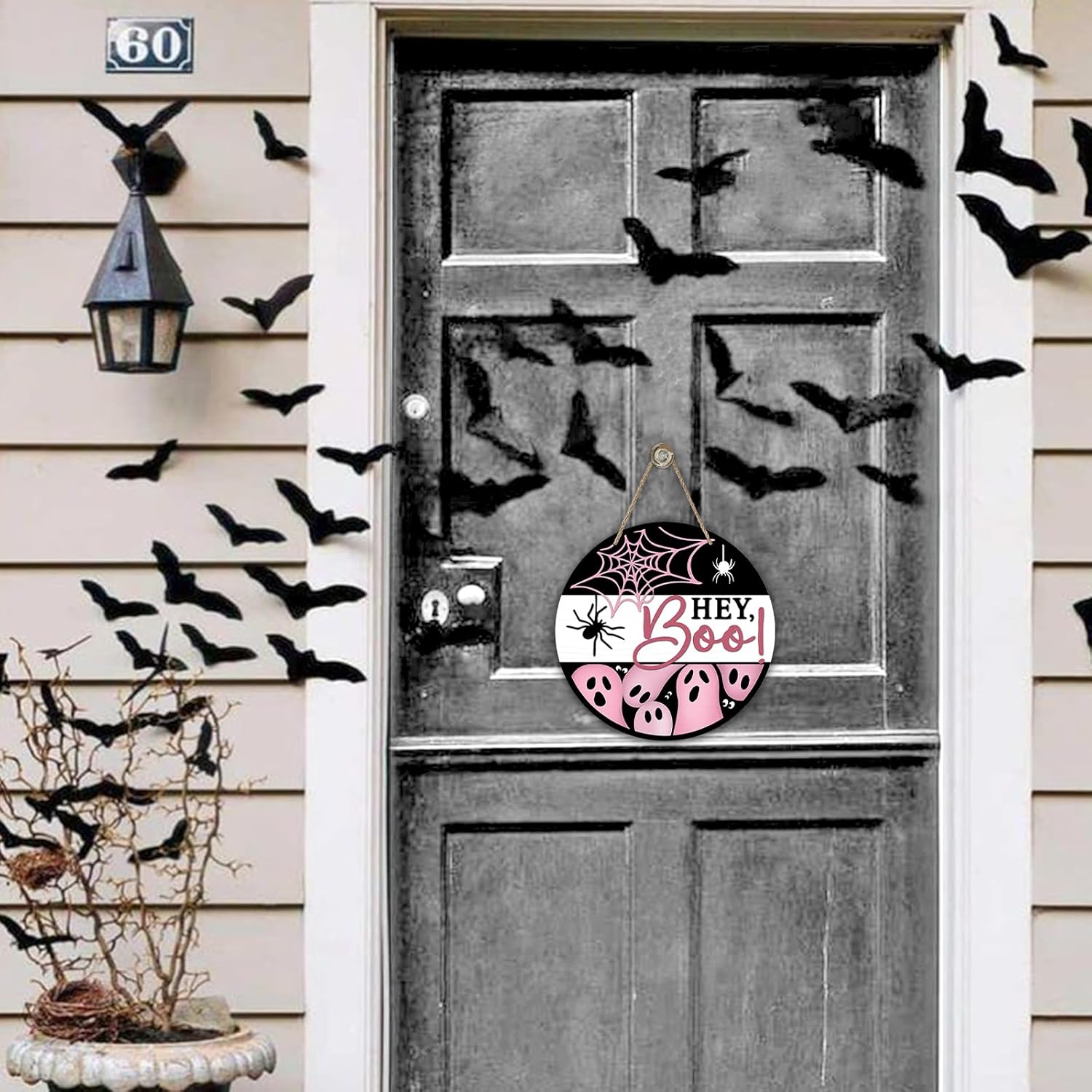 Deroro Halloween Hey Boo Sign Front Door Decor
