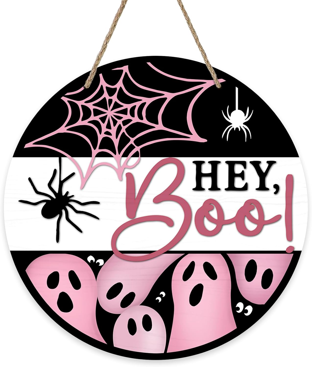 Deroro Halloween Hey Boo Sign Front Door Decor