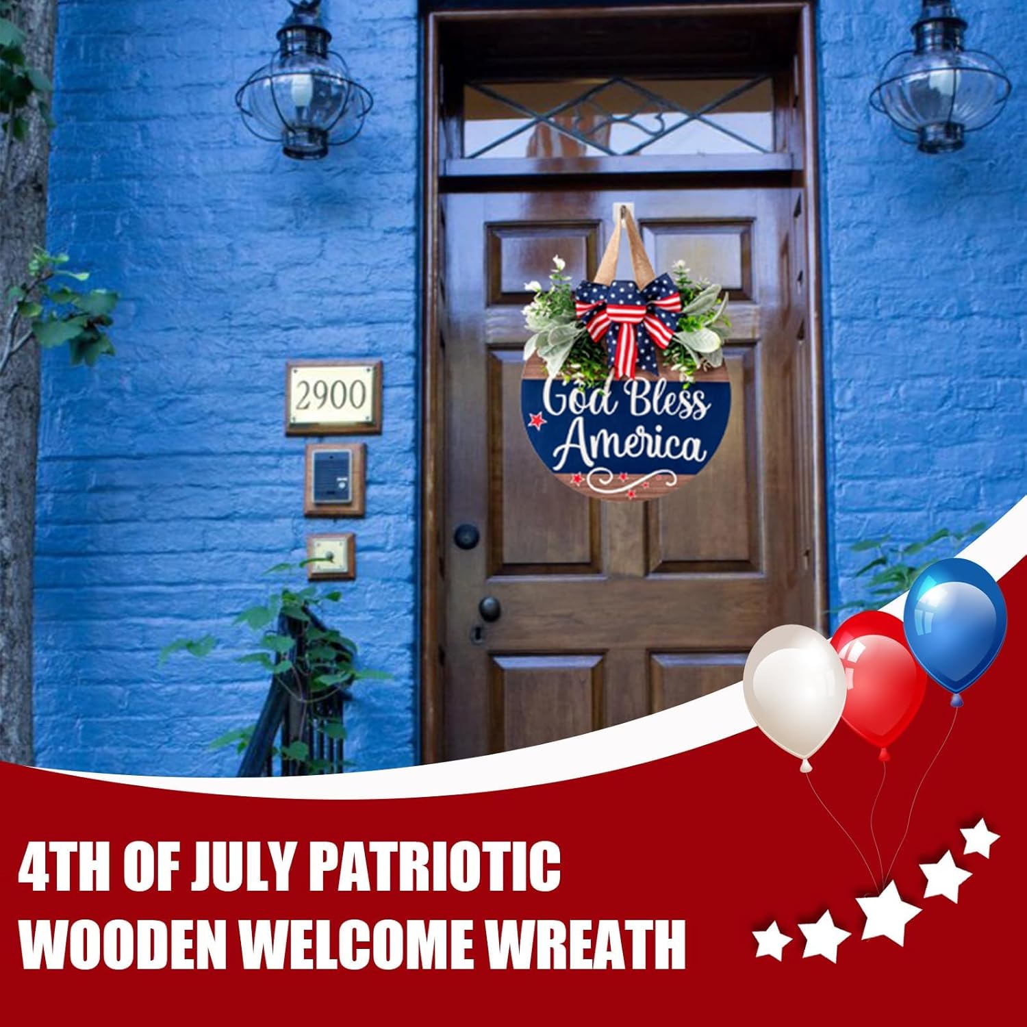 Patriotic Independence Day Welcome Wreath