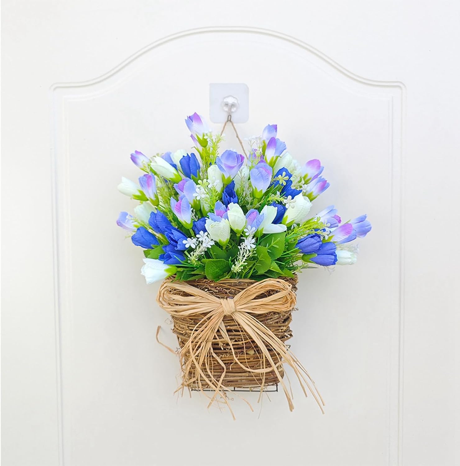 Pink Berry Wildflower Door Wreath Decor