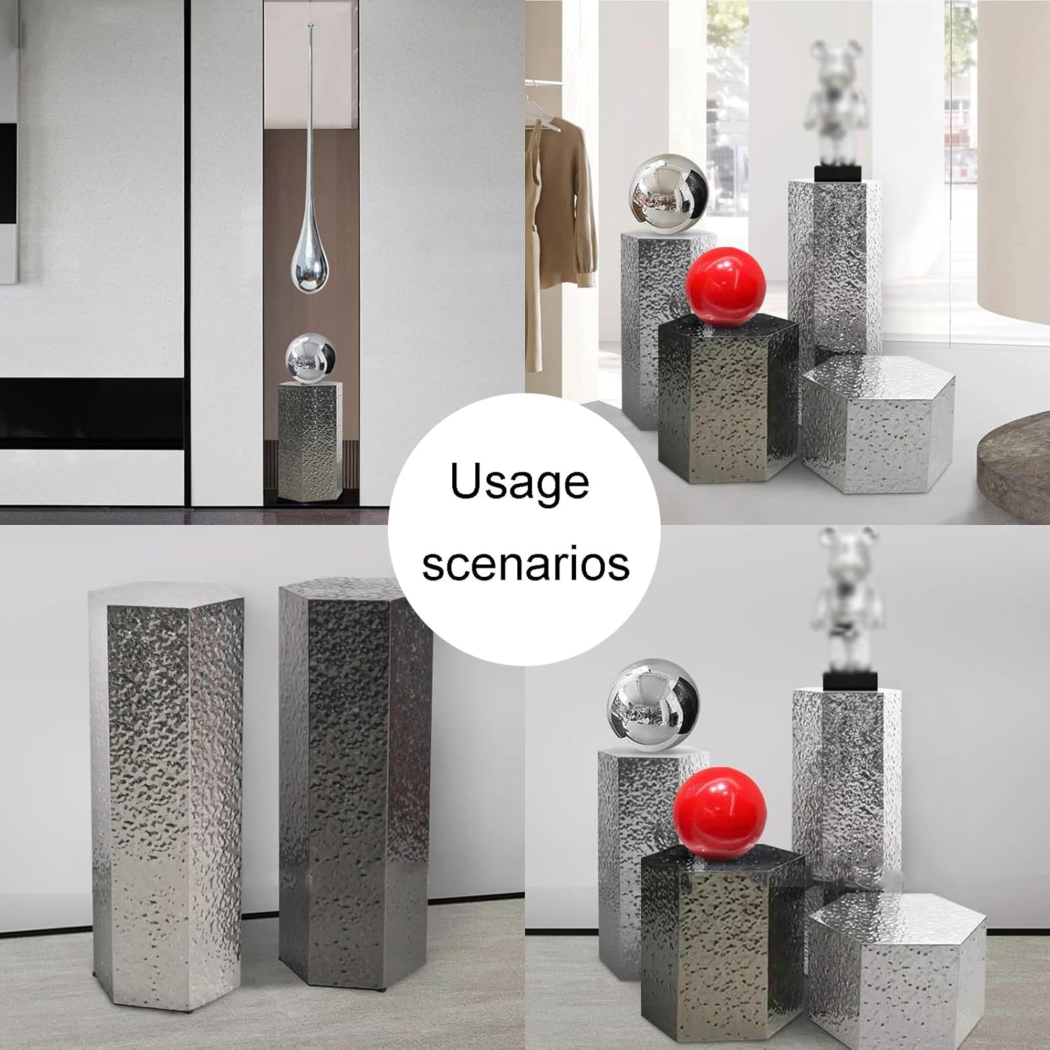 Hexagonal Pedestal Stand for Home and Wedding Use