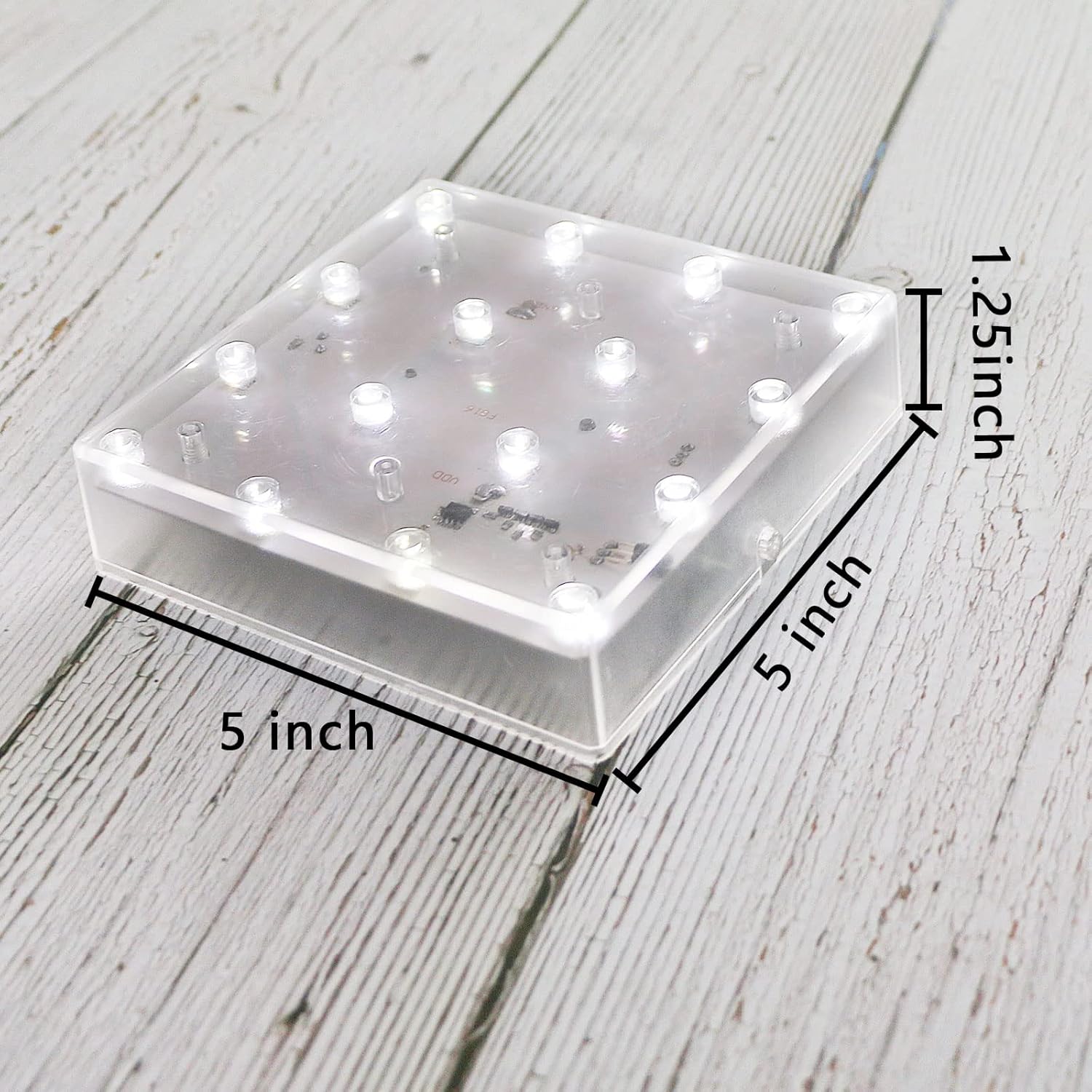 LARDUX 4 Pack LED Light Base for Glass Art Display