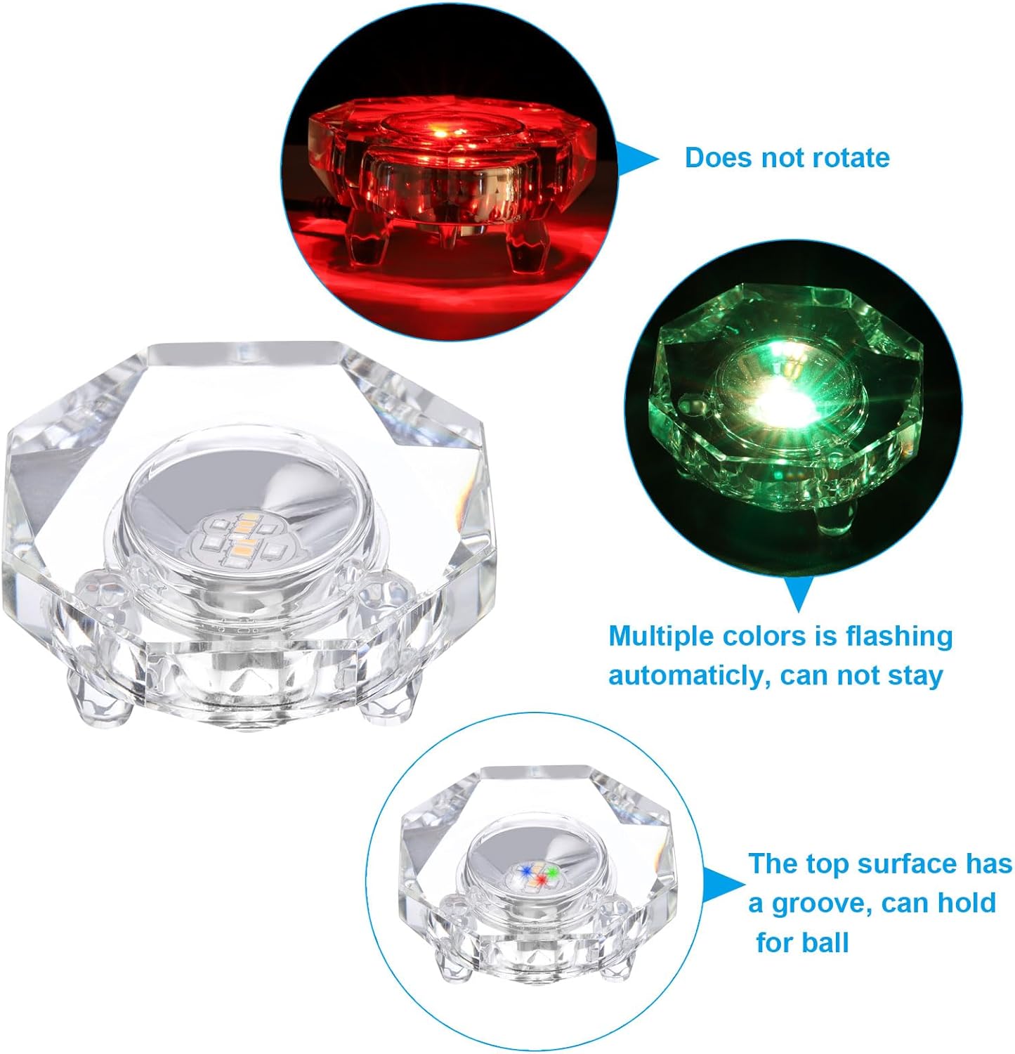 PATIKIL Crystal LED Light Base Stand for 3D Glass Ball Display