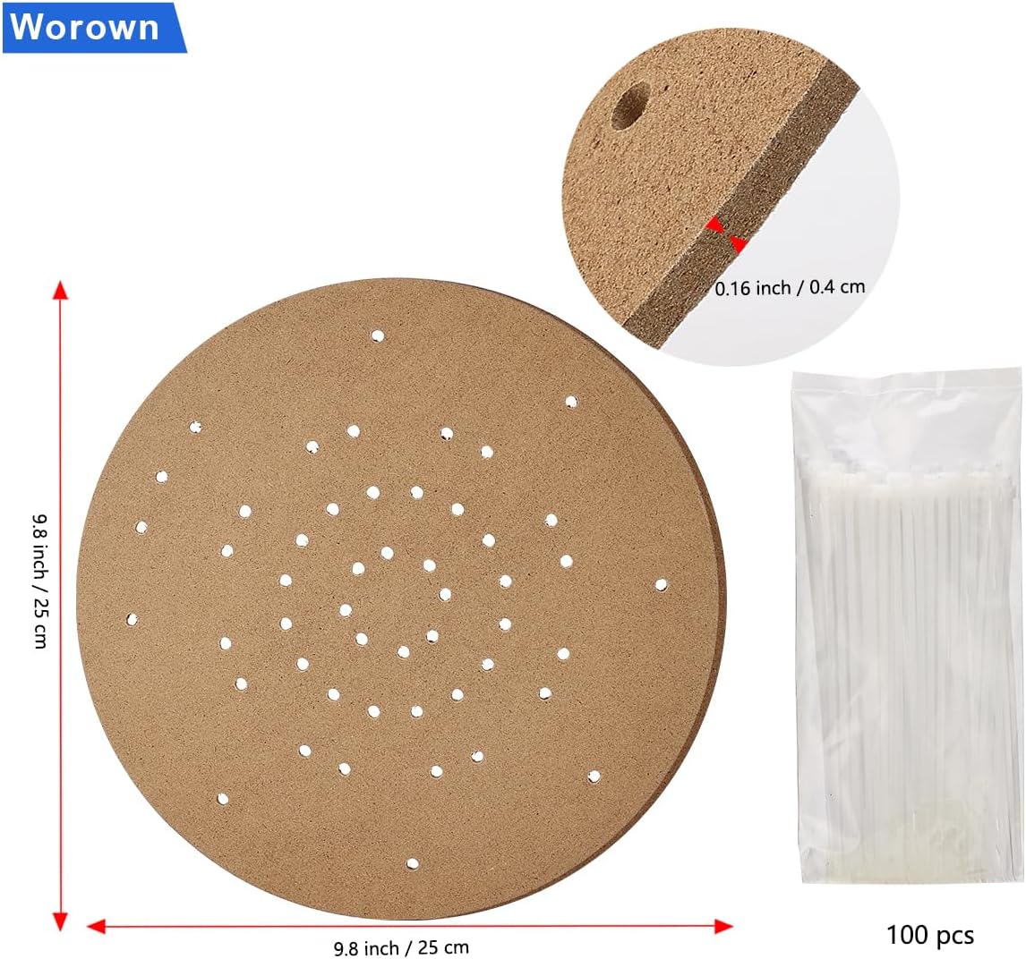 Worown 6 Pack 10 Inch Wreath Boards with Holes