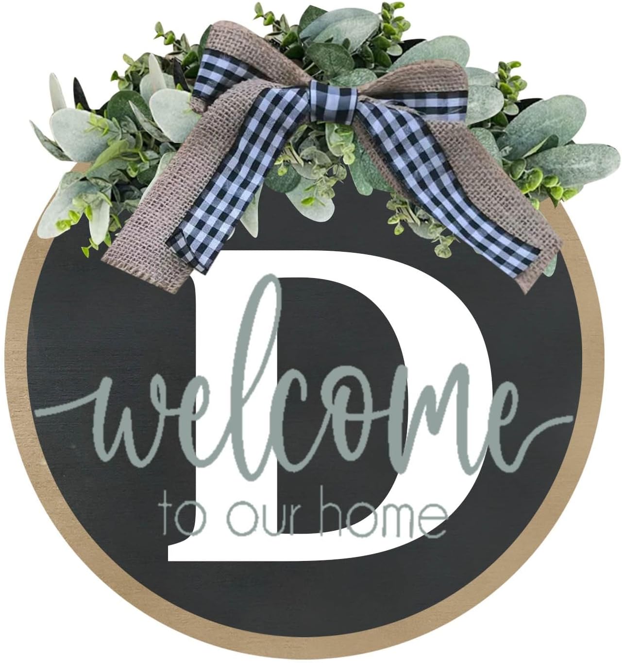 LEOP Initial Last Name Front Door Wreath 1