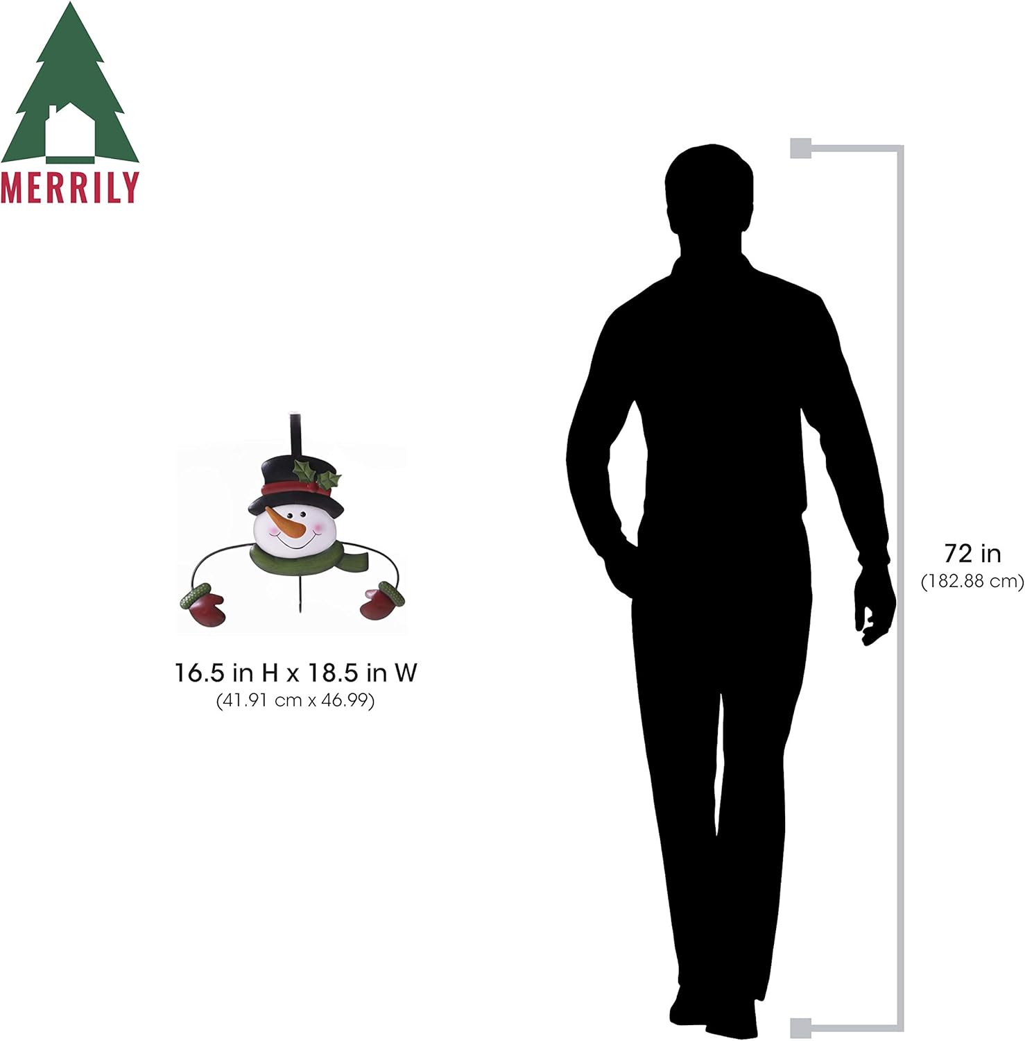 Merrily 1725 Inch Snowman Wreath Hanger