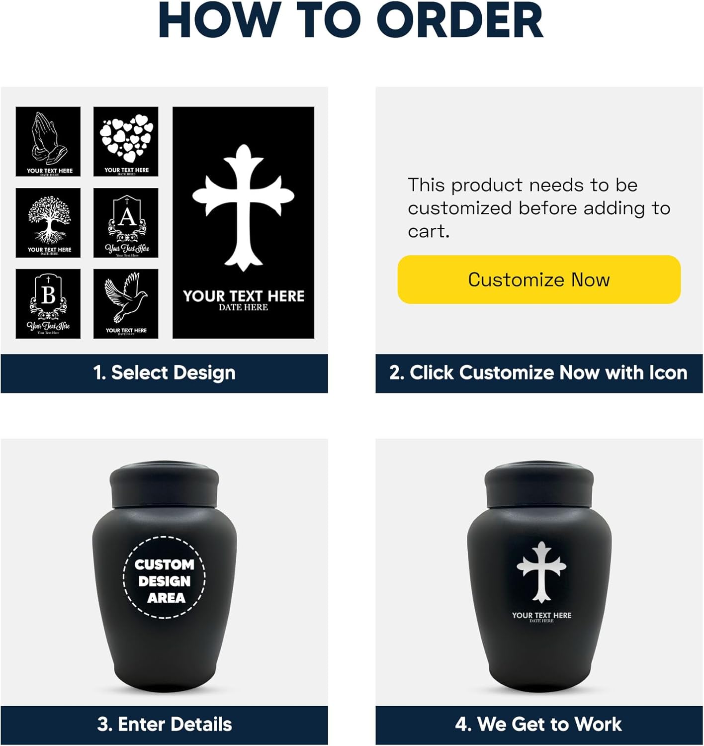 Personalized Gaming Cremation Urn with Name and Funny Design