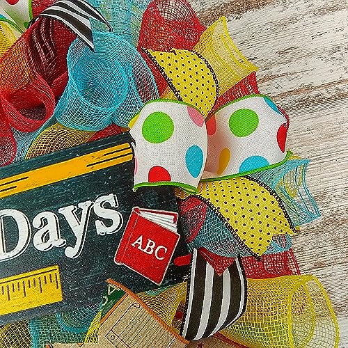 Teacher Present School Days Wreath Decor