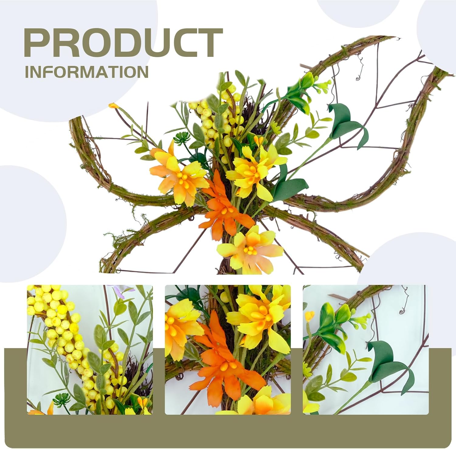 Butterfly Shaped Spring Wreath with Pastel Berries and Flowers