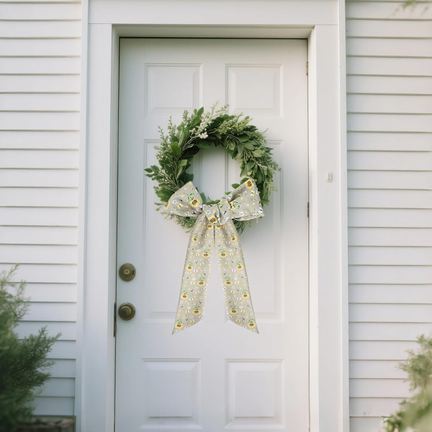 Boho Wreath Sash for Front Door - 2 Pcs Sunflower Style