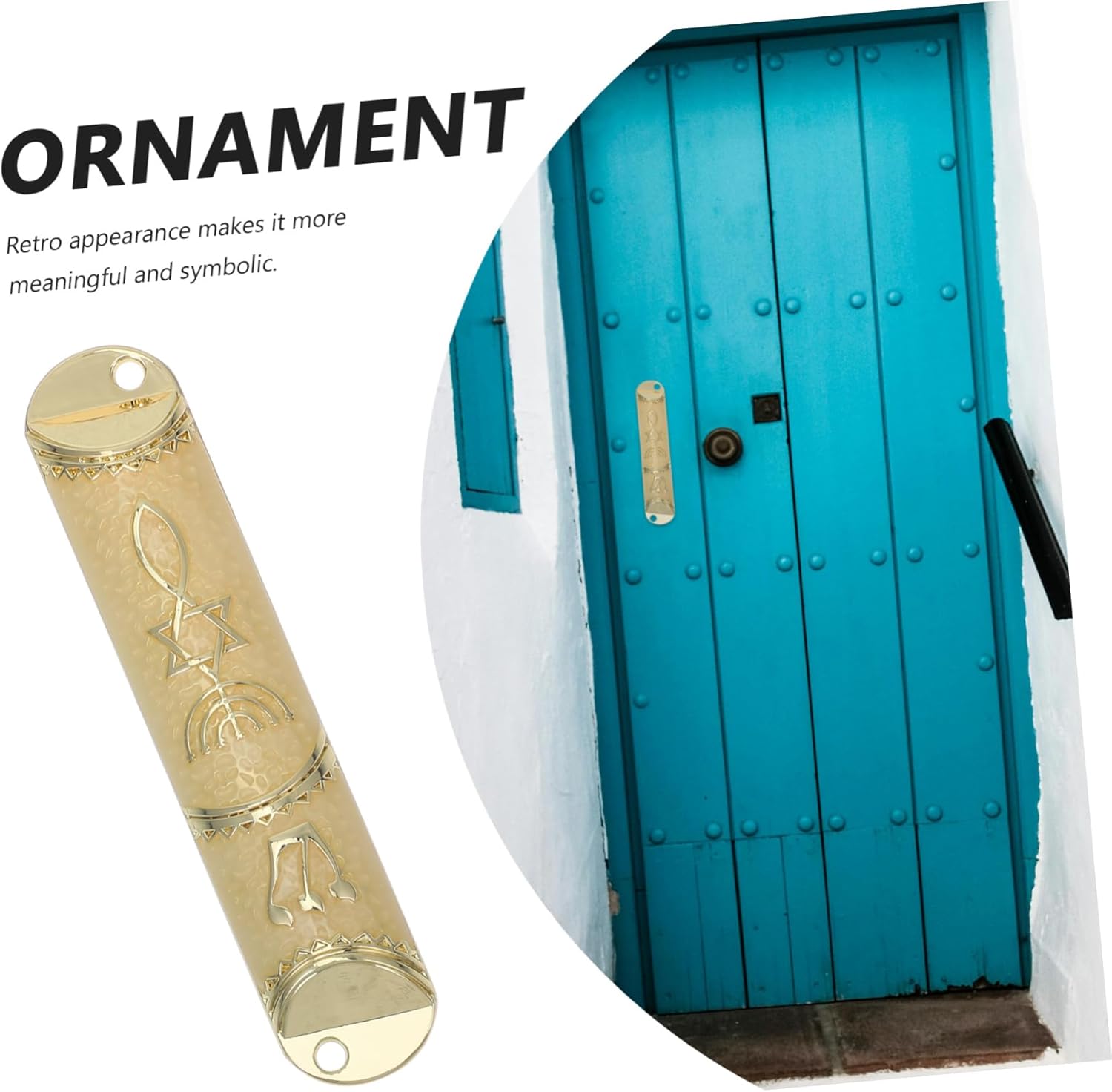 Metal Mezuzah with Scroll Set Classic Judaica Door Decor