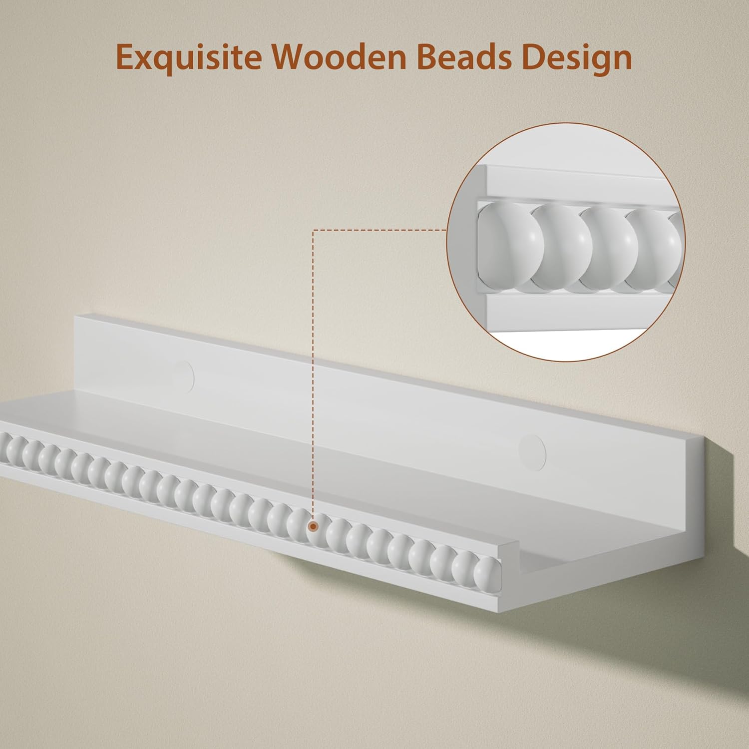 Alsonerbay Modern Floating Shelves Set of 2 with White Finish