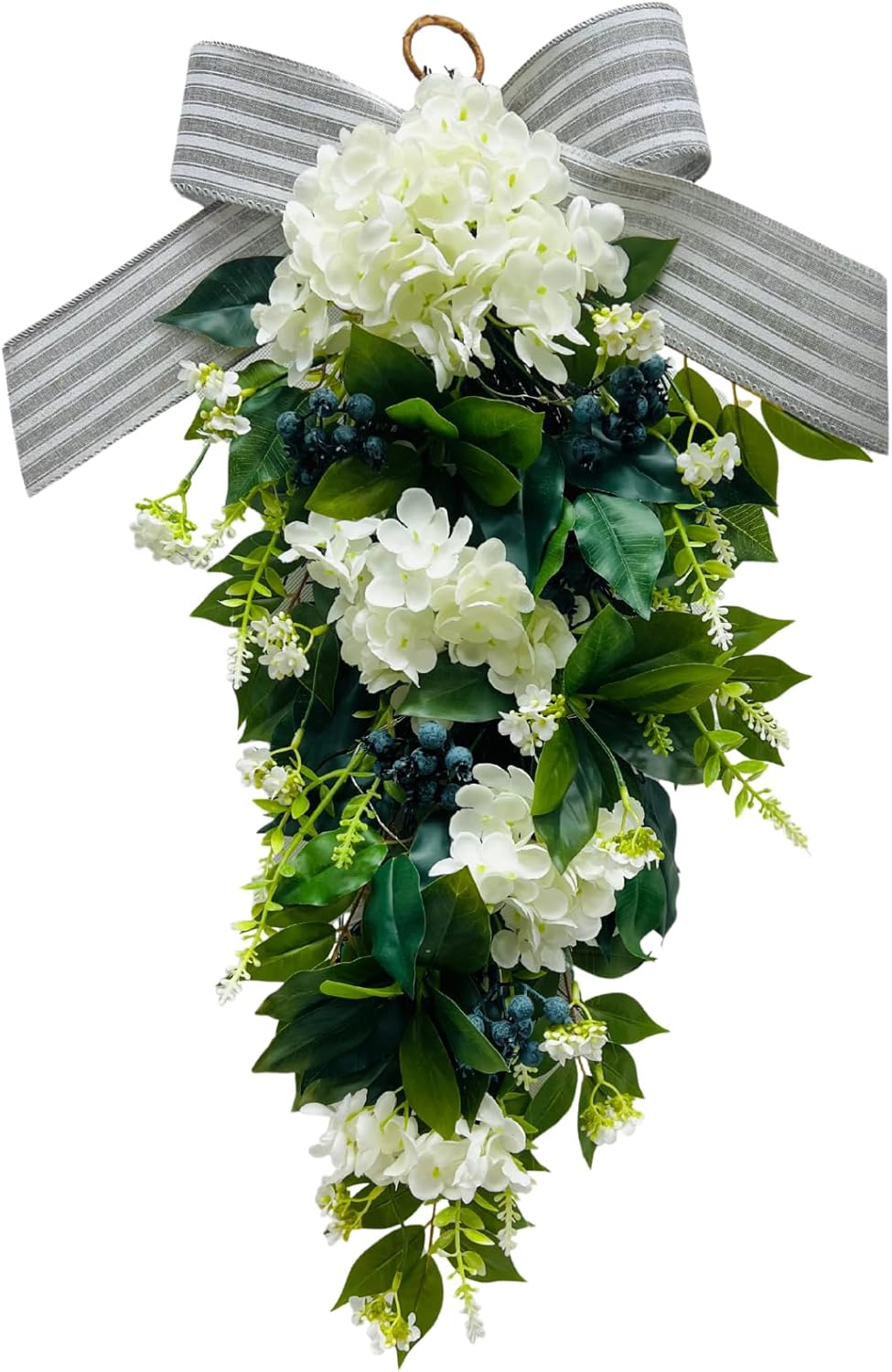 Floral Teardrop Swag with Timer and Dual Lighting Modes