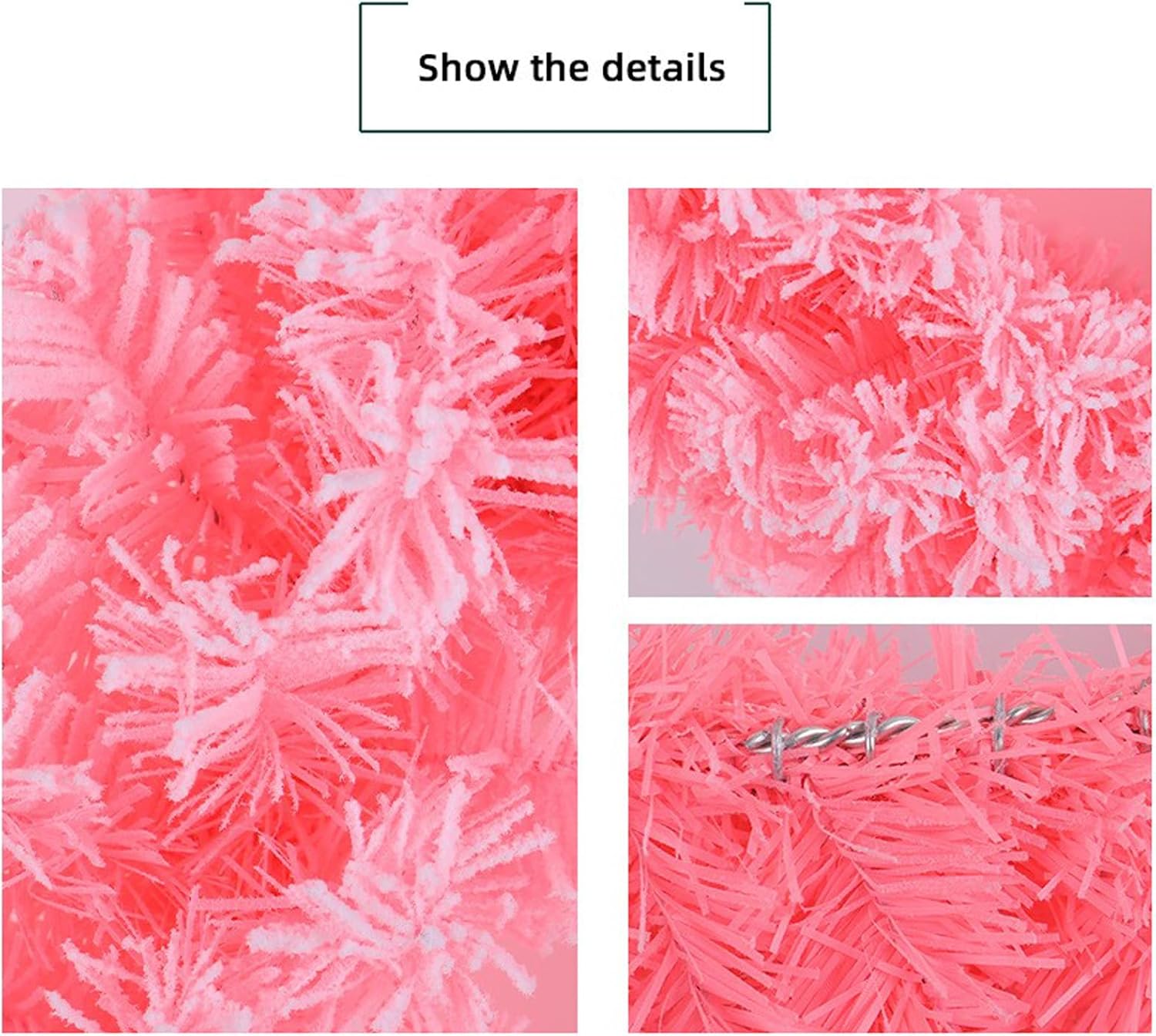 Light Pink Fir Artificial Christmas Wreath