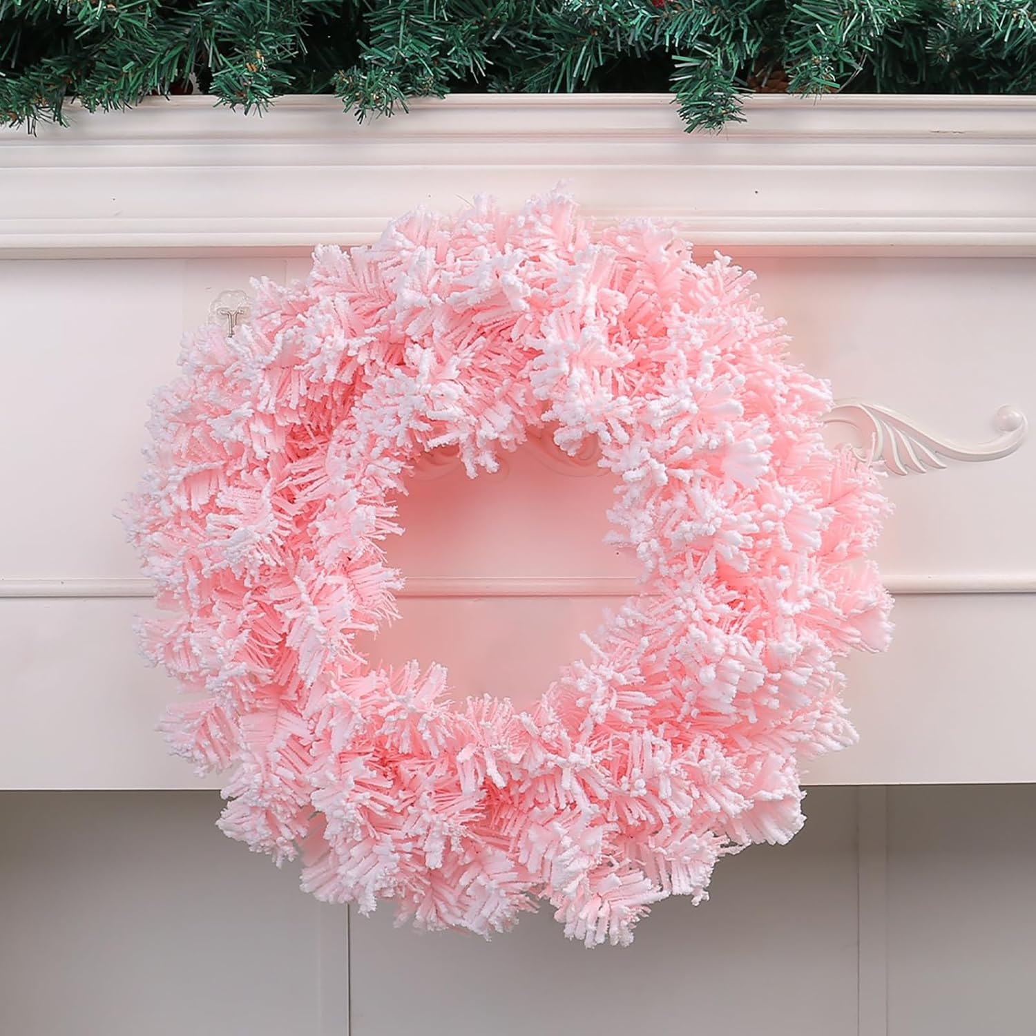 Light Pink Fir Artificial Christmas Wreath