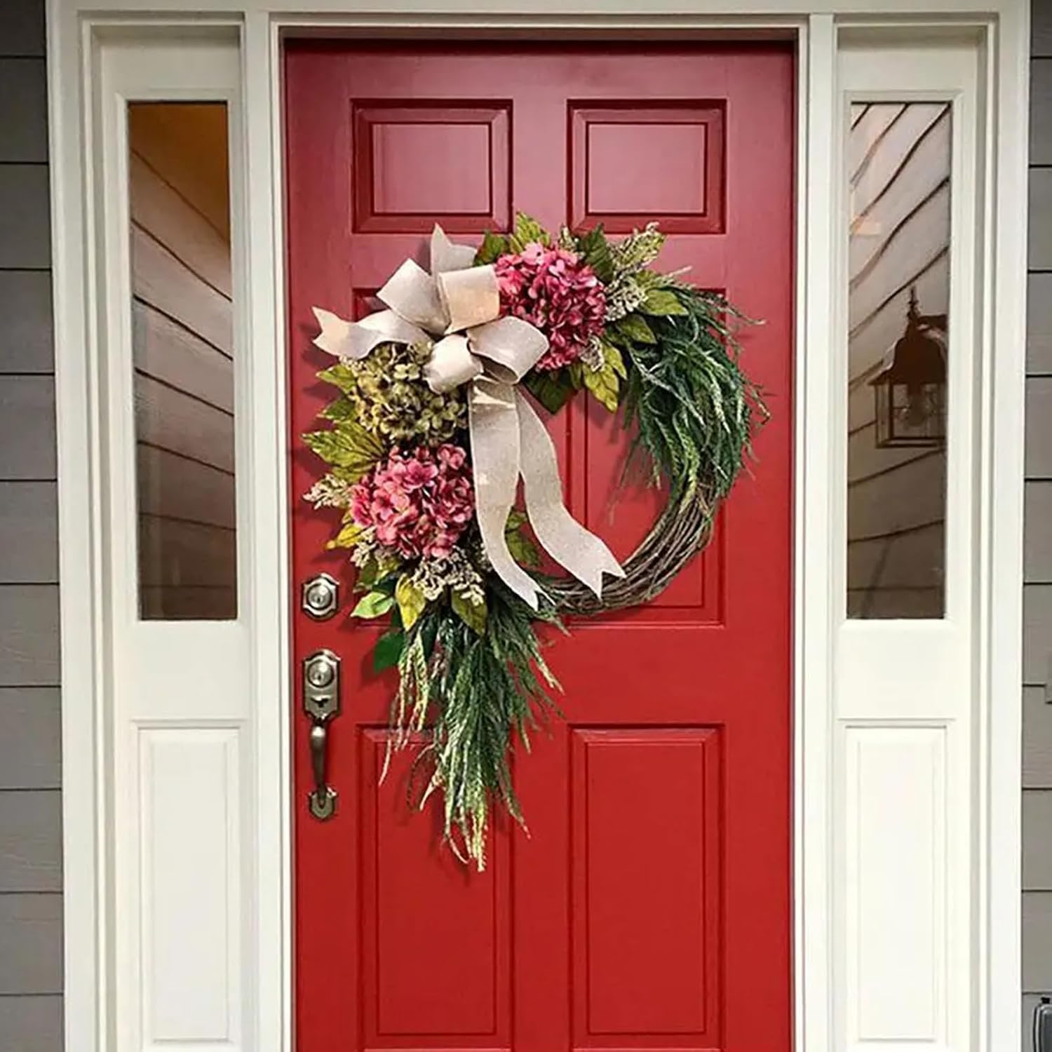 Spring Green Wreath Front Door Decor Accent