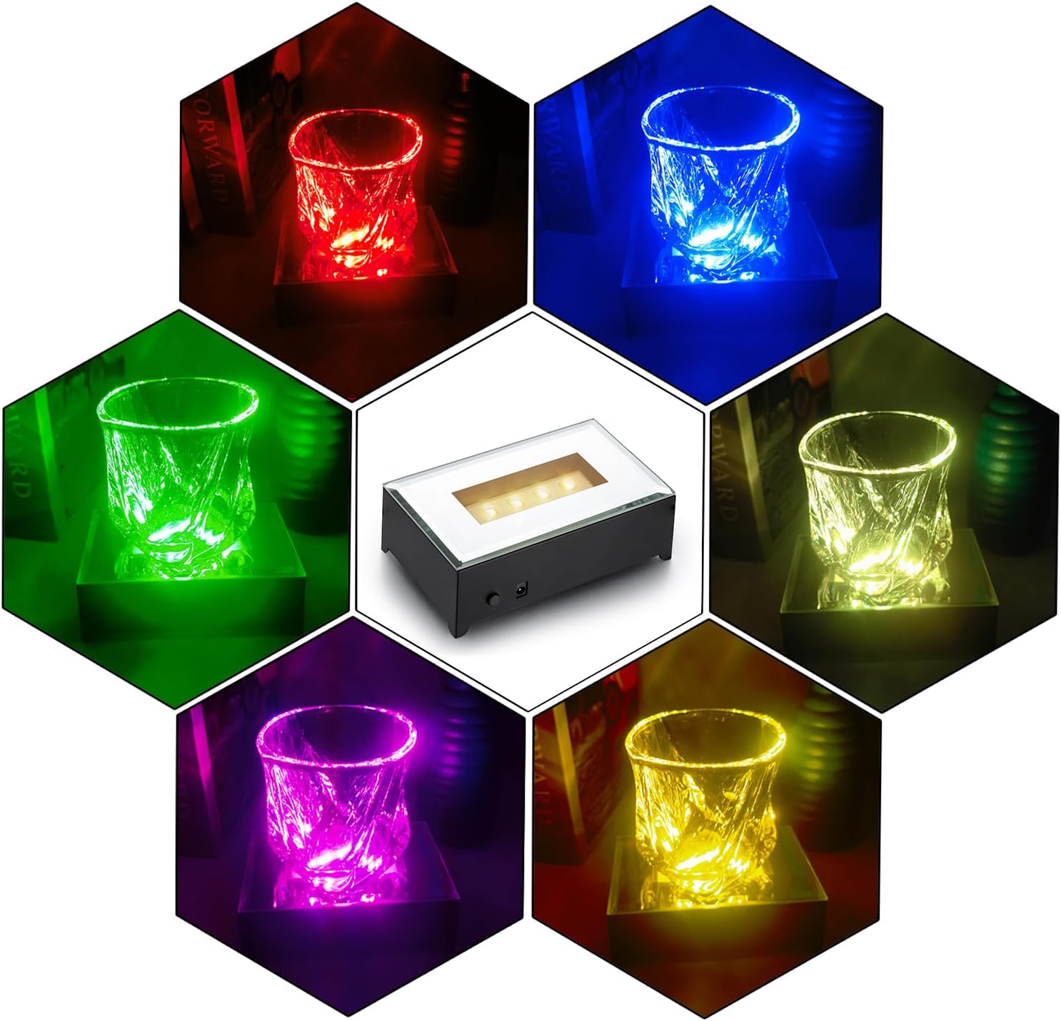 LED Light Base with 9 Models Black KB111