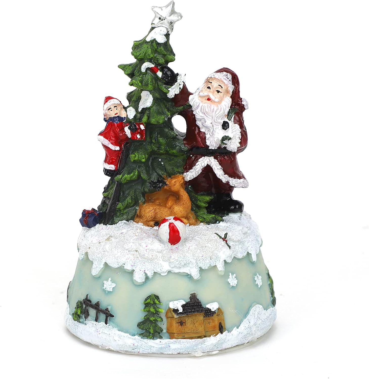 Beisto Christmas House Figurine with Light and Music