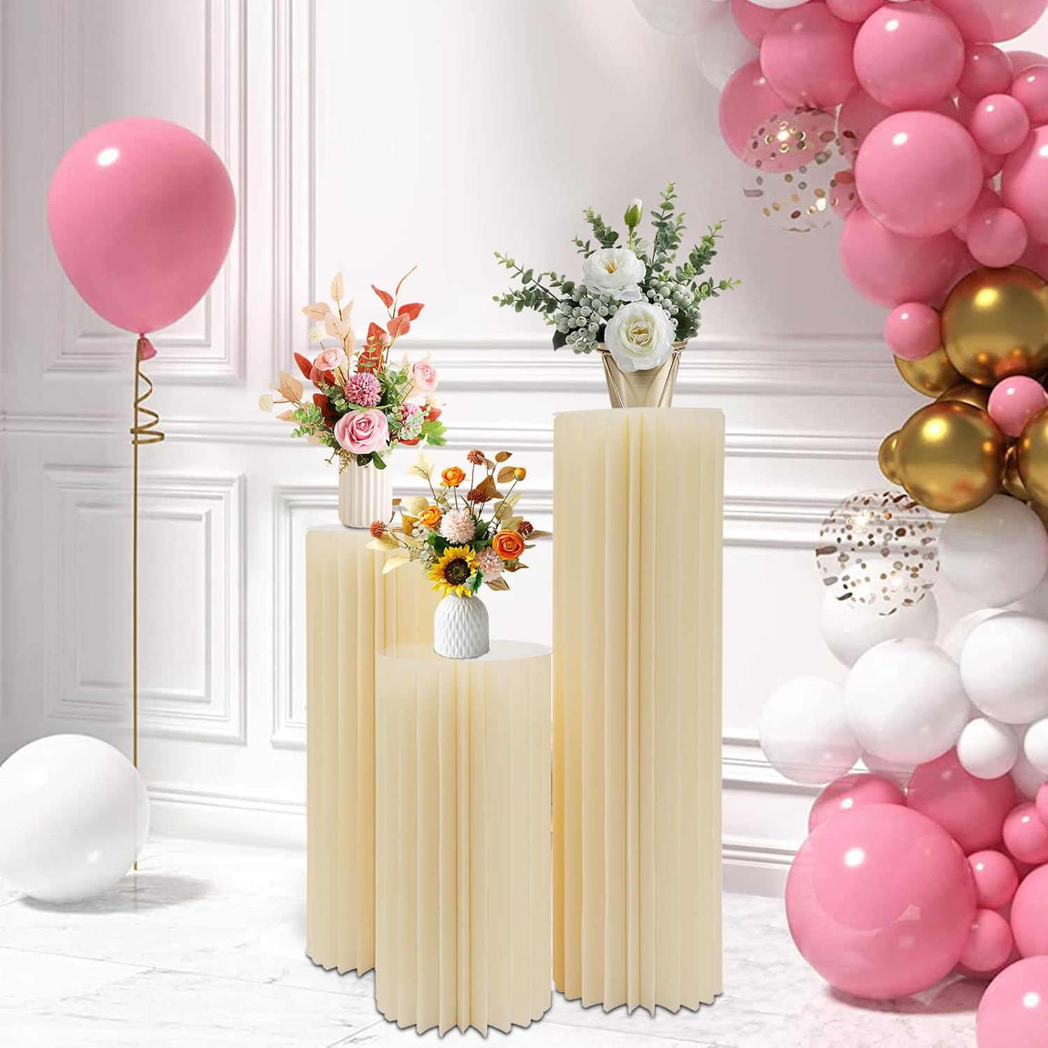 3pcs Foldable Cardboard Centerpiece Display for Parties