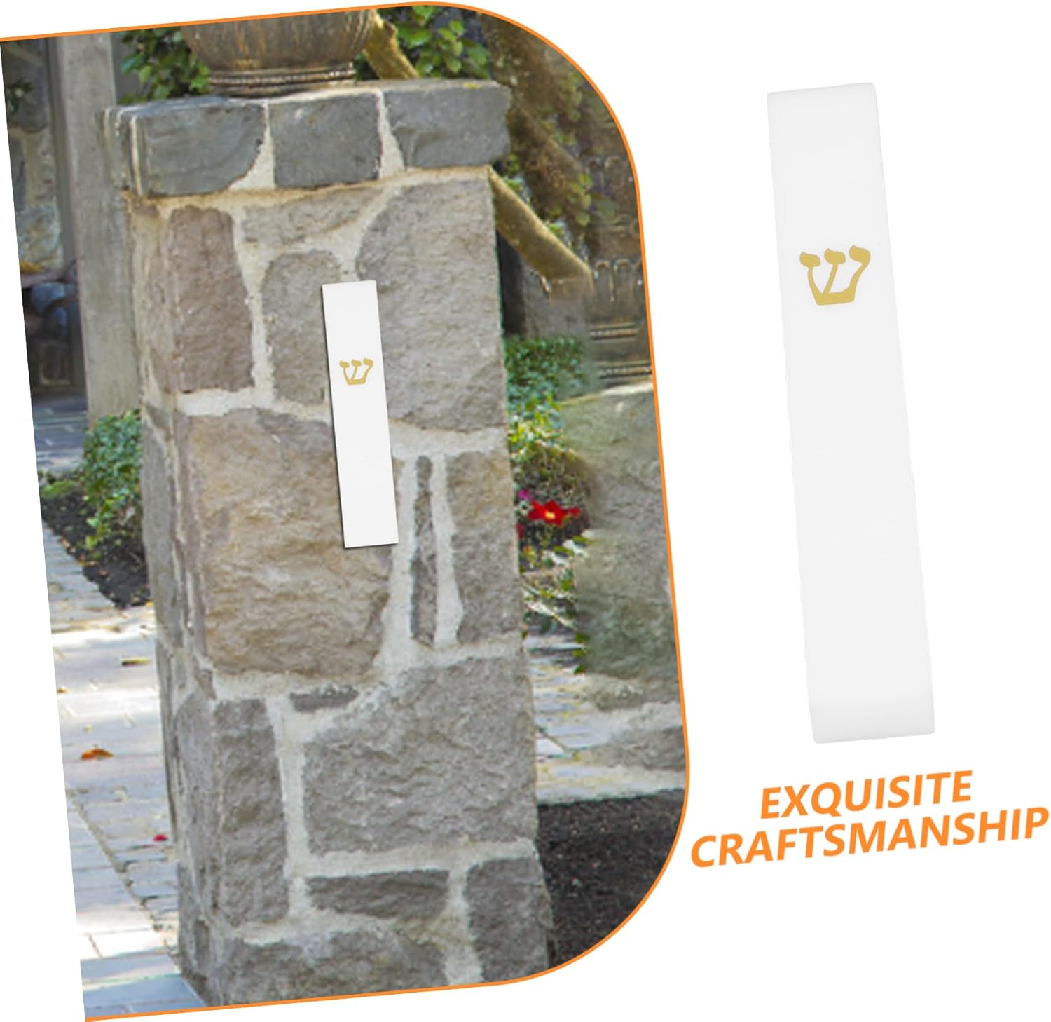 ABOOFAN Holy Mezuzah Case Jewish Door Decoration White Frame