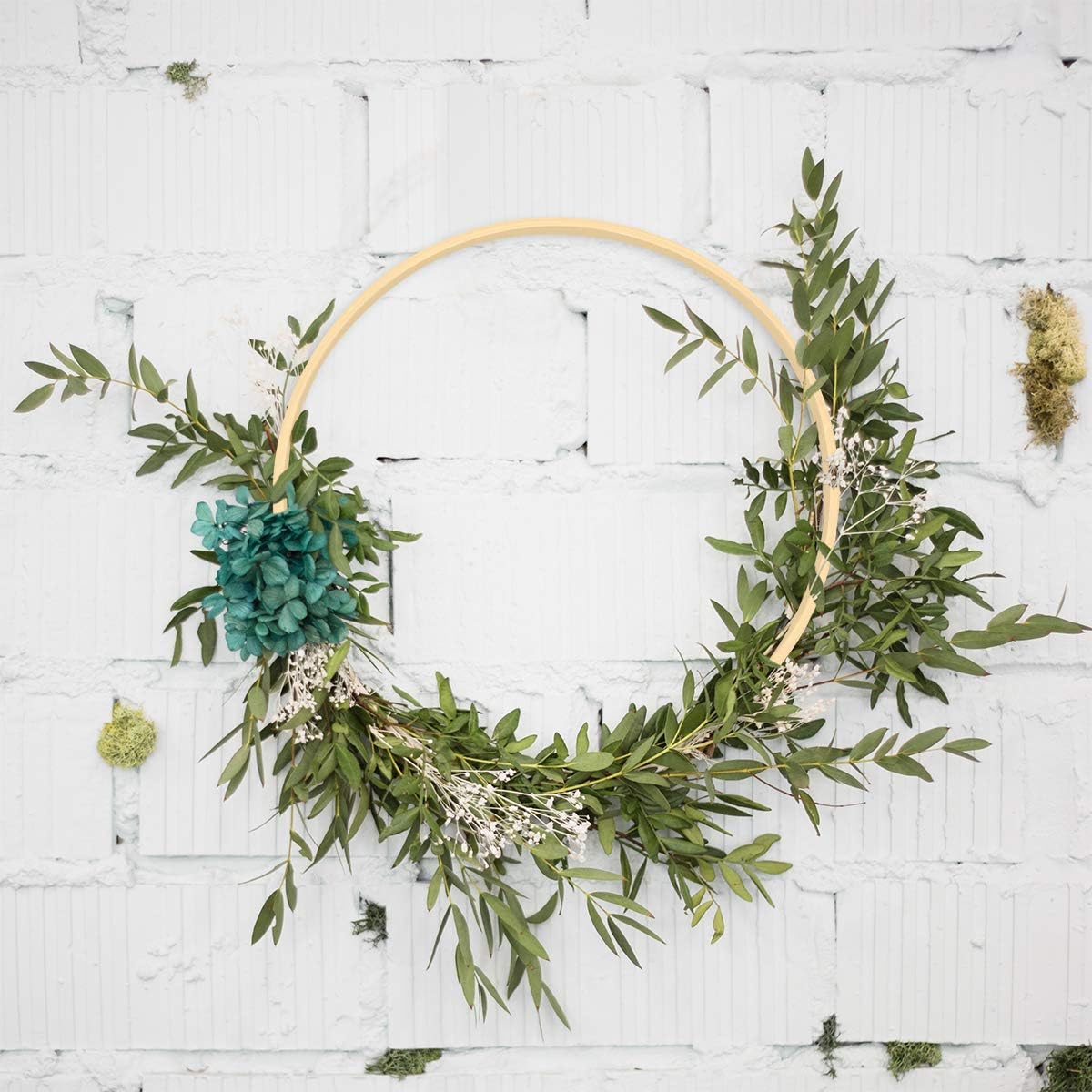 Worown 12 Inch Bamboo Hoops 2 Pack for Wreaths and Crafts