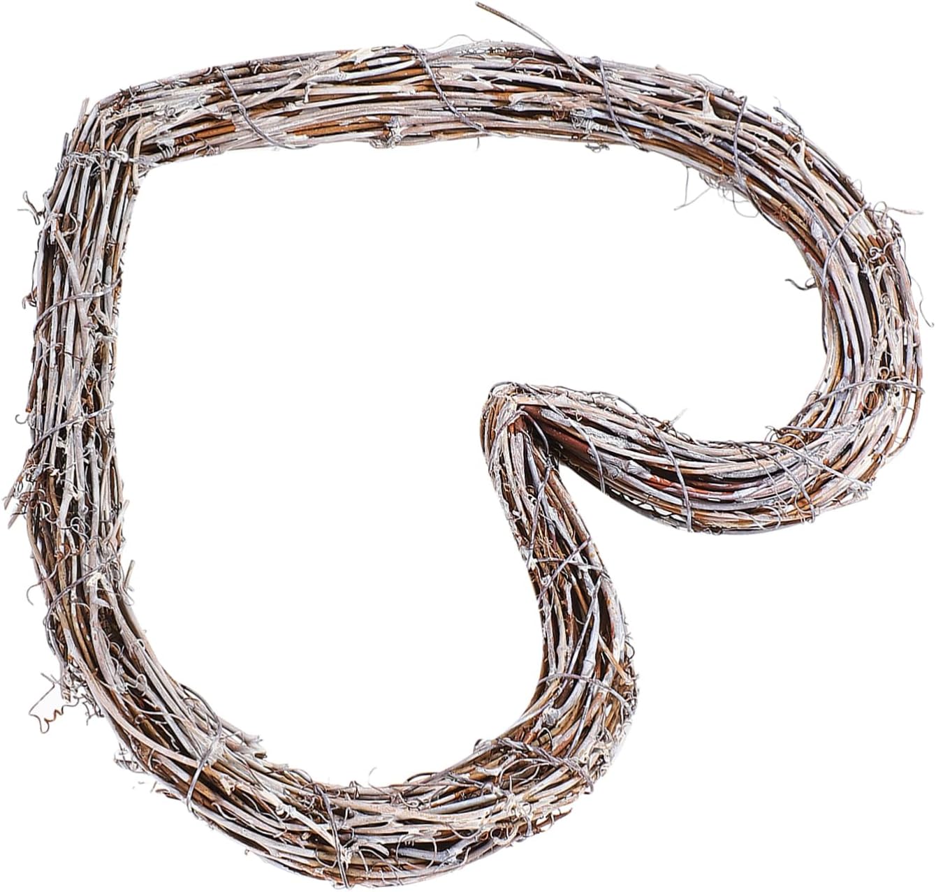 PRETYZOOM Rattan Heart-Shaped Door Wreath